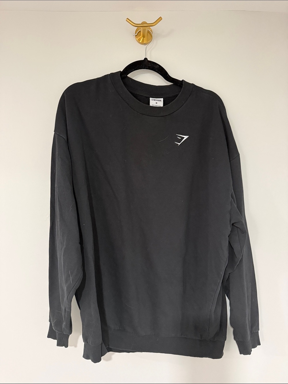 Gymshark Black Crewneck Sweatshirt with Small Logo
